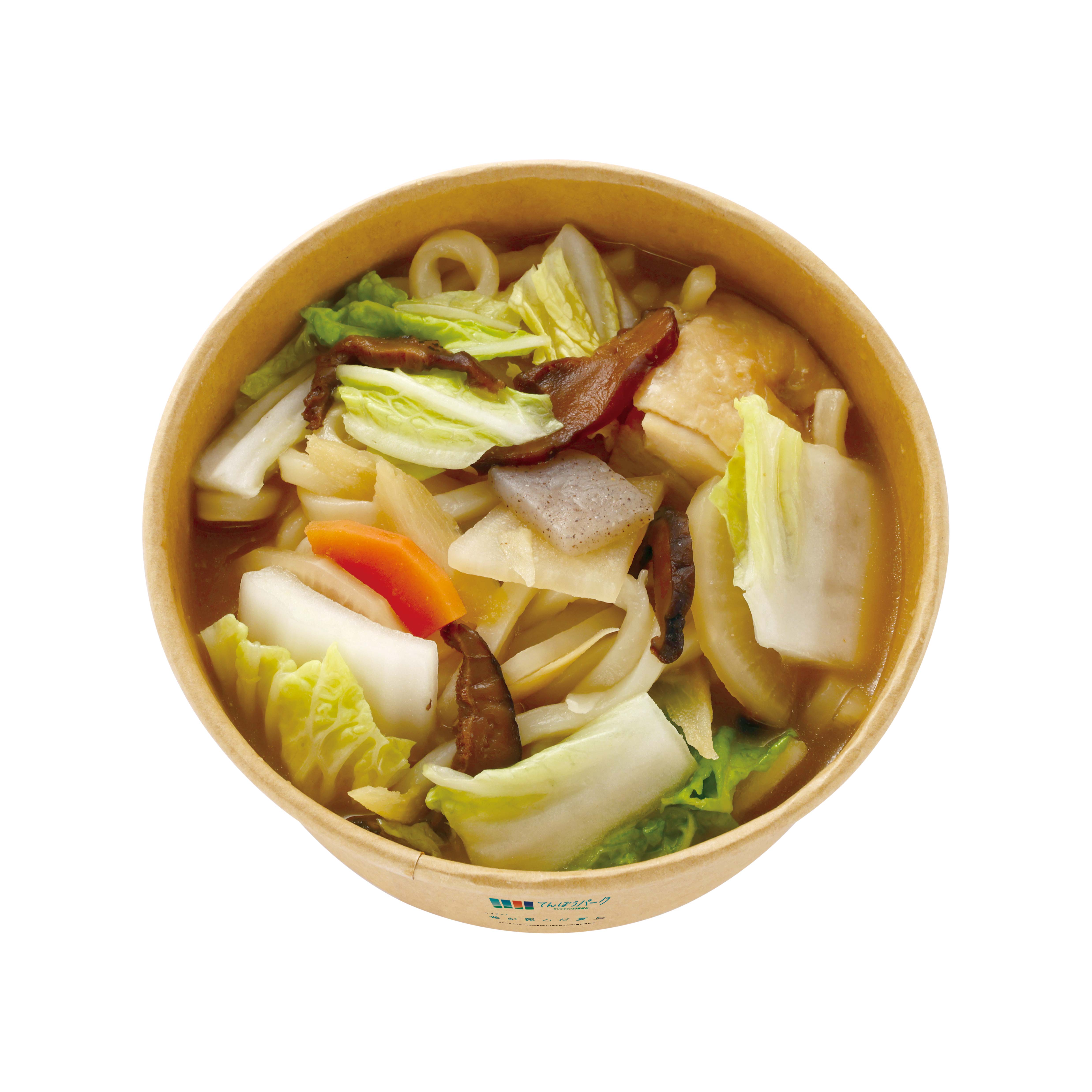 クビタチ村名産!白菜とシイタケのスープうどん